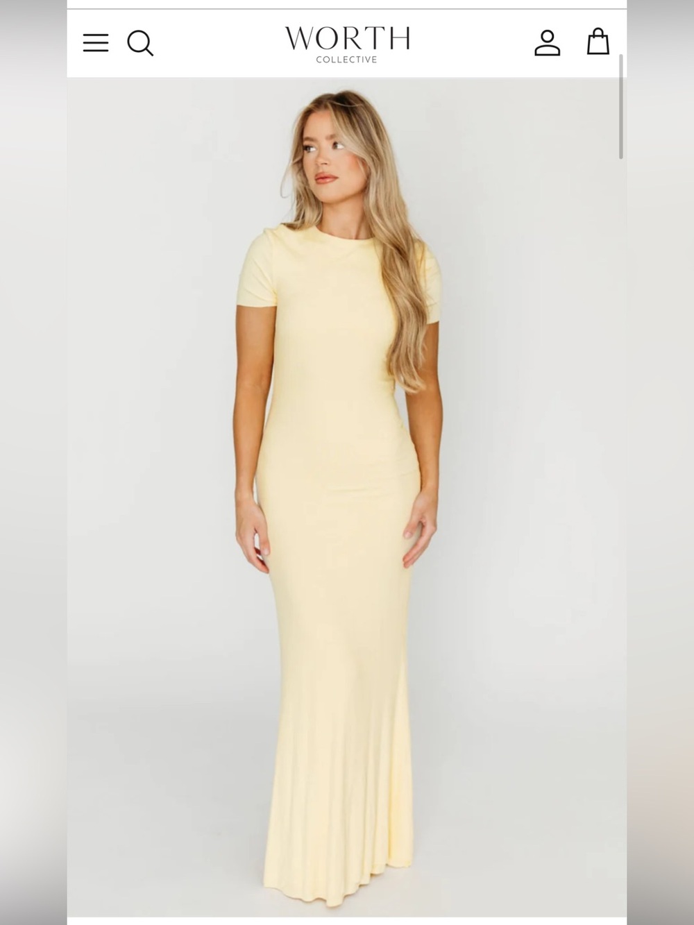 Worth Collective Olive Lori Midi/Maxi Dress (or ribbed T-shirt maxi/midi dress